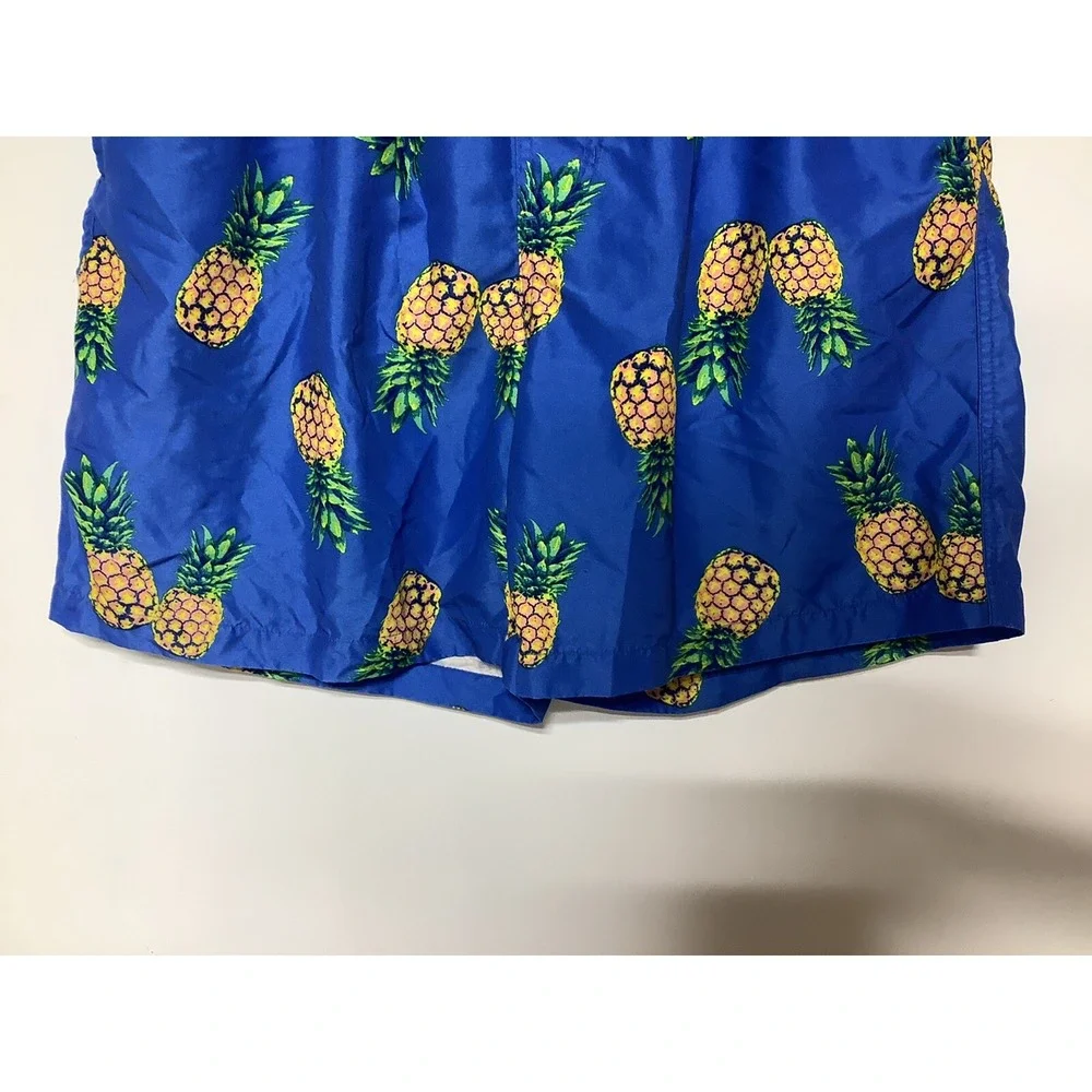 Men's Swim Trunks Blue Pineapple Size Large Sears